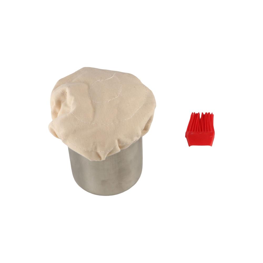 Free Brush Crepe Oil Spreader Stainless Steel BBQ Spread Sponge Oil Wiper Cloth  Grilling