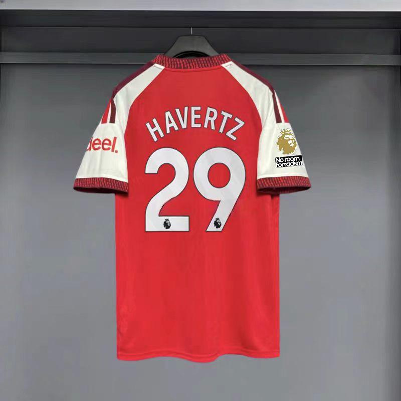 Mens Short Sleeve Football Jersey Premium Fan Edition Striped Design Arsenal Home Match Support