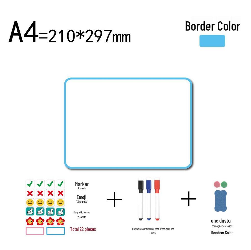 Double-Sided Magnetic Erasable Whiteboard for Office, Home, or Teaching