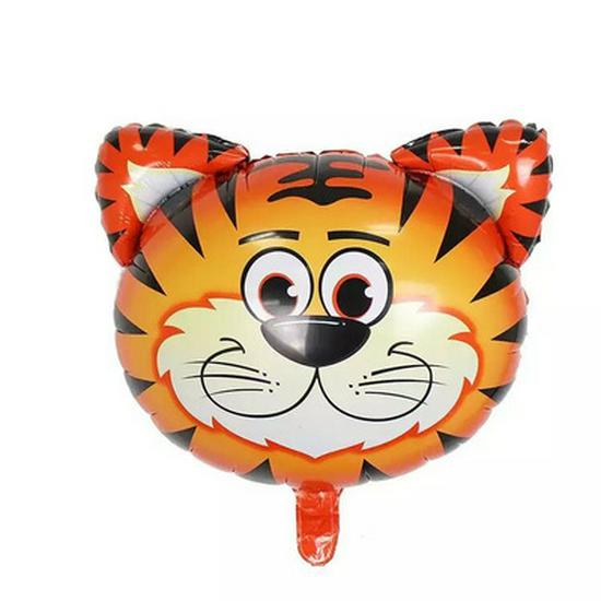 Medium Cartoon Animal Head Balloons - Lion, Tiger, Deer, Cow & More for Kids' Birthdays
