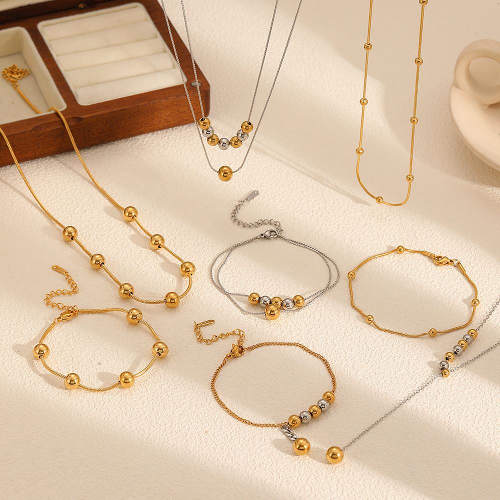 Minimalist Stainless Steel Jewelry Set With Geometric Shapes For Women And Men
