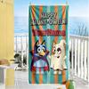 Bluey Customized Name Beach Towel High Absorbency & Quick-Dry Suitable for Swimming Gym Camping Yoga Vacation
