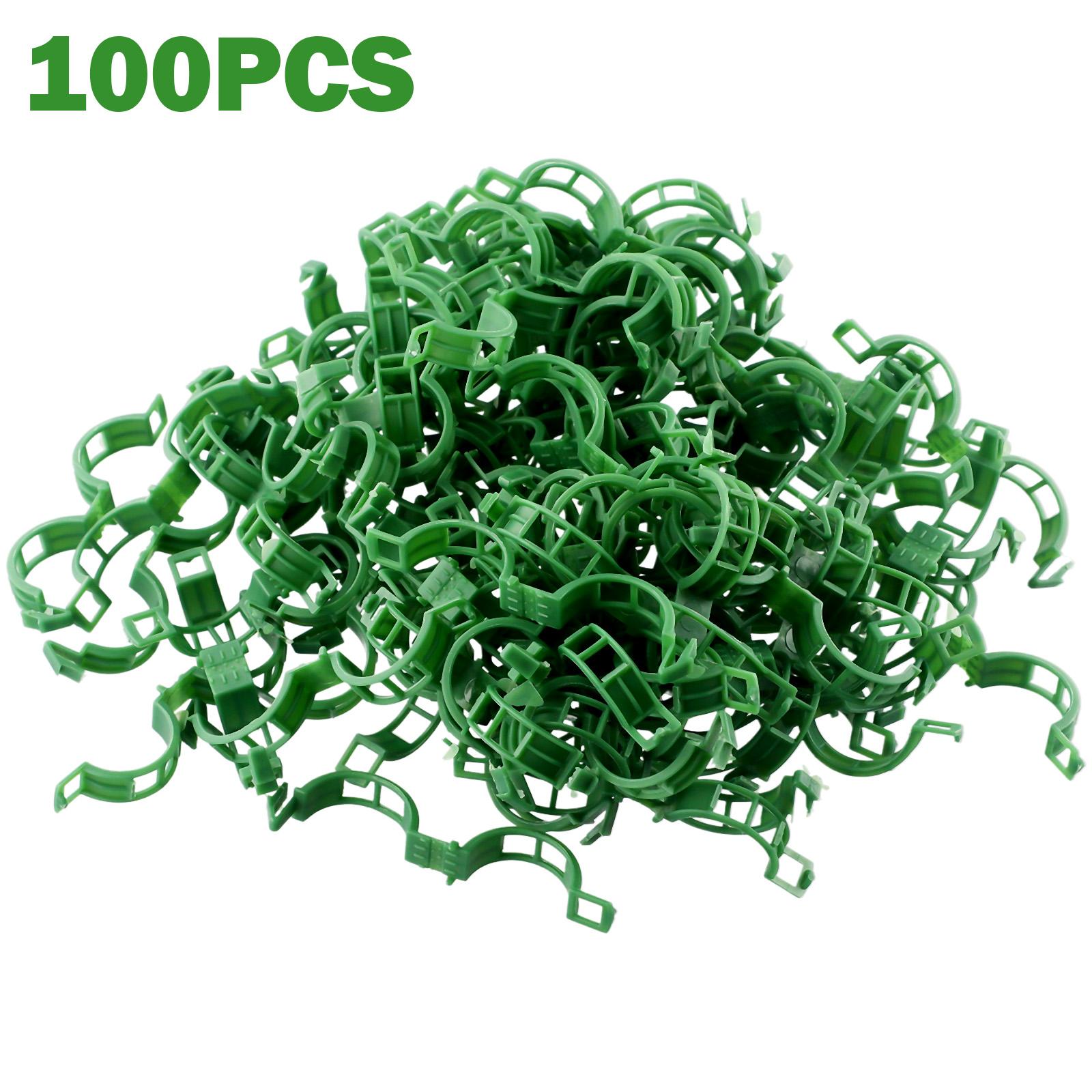 

100 PCS Plant Support Clips Plastic Ties Trellis Stake Clip Garden Veggie Tomato Greenhouse Holders For Garden Tool Accessories