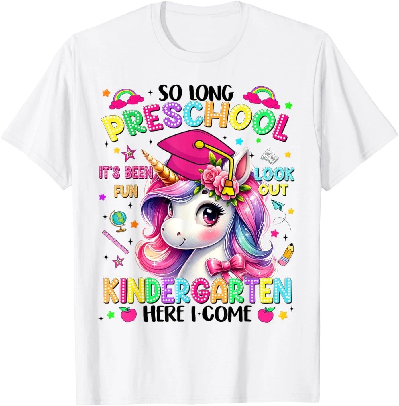 So Long Preschool Kindergarten Here I Come Graduation Girls T-Shirt 4XL