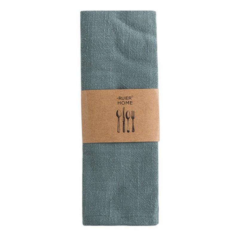 Napkins Cotton Cloth 40*30cm Rustic Gauze Hanky Tea Towel Dining Place Mats Wedding Supplies Linen Home Table Decor