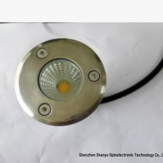 Reflektor do země z nerezové oceli 304, 1W, průměr 65 mm, 3W krajinné světlo se zemním hrotem pro osvětlení dvora.