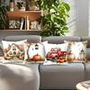 Autumn Decoration Painting Cushions Pillowcase Printed Polyester Throw Pillow Cover Decorative Sofa Cushion Pillowslip