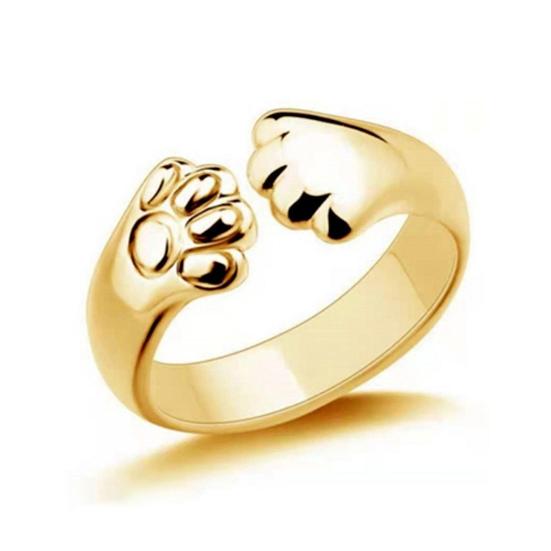 Finger Paw Opening Ring Bright Luster Jewelry Adjustable Ring for Daily Wear