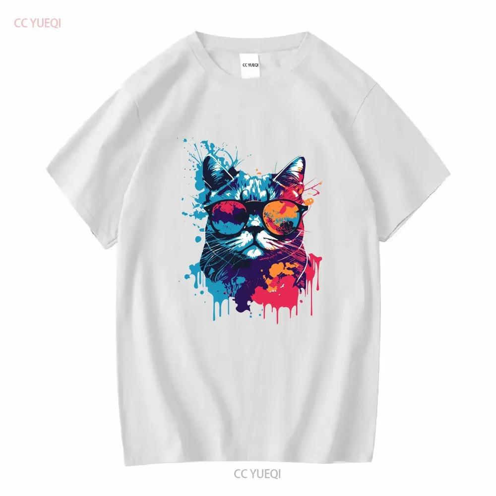 Cool Cat Softstyle T Shirt long or short sleeves vintage Washed streetwear Stylish Breathable homme Comfortable Versatile Soft