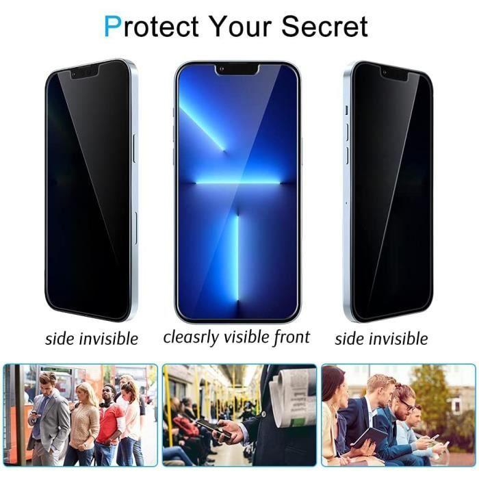 Film de protection en verre trempé - PROSHOP - iPhone 13 - Anti espion - Résistant aux chocs - 4 pièces