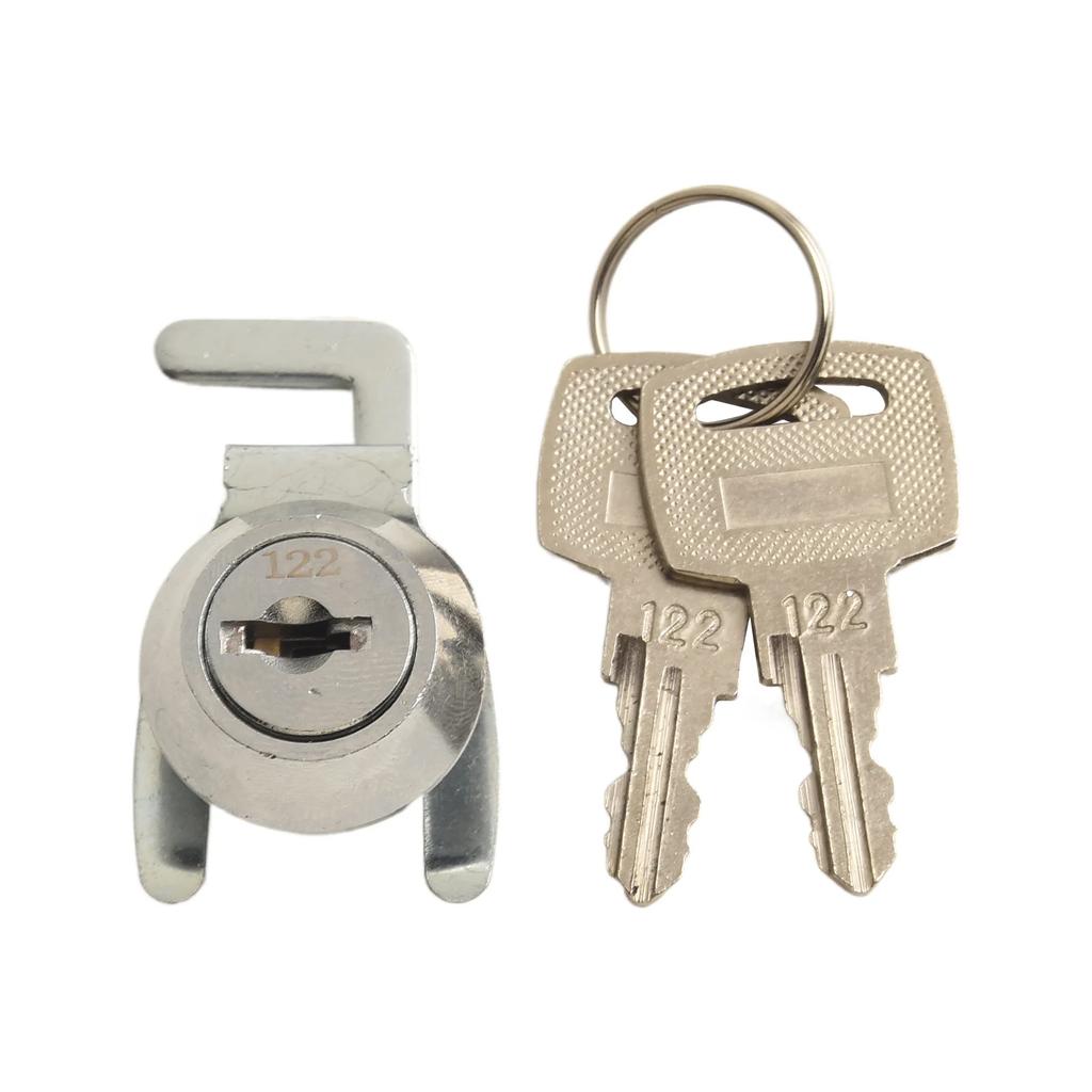 1set Lock & Hook With 2pcs Keys For Cam Lock With Quick Clip For Cash Drawer Locker Metal Cabinet Flight Box Lock Accessories