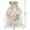 50pcs Fabric Bag Drawstring Gift Bags 5x7 Inch Floral Burlap Bags Jewelry Packing Pouches Favors Bag for Spring Jewelry Present Party Wedding Birthday