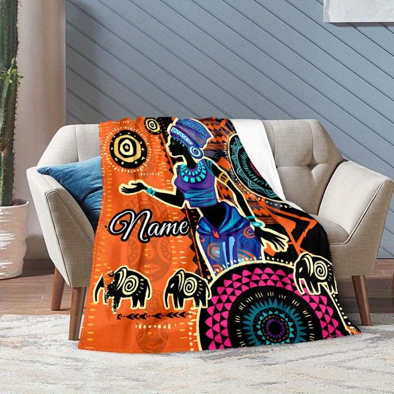African Style Customize Your Name Blanket Warm Comfortable And Soft Blankets Are Suitable For Home Lunch Break Blanket Office Sofa Sofa Gift To