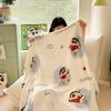 Coperta Morbida Double-Face del Cartone Animato Crayon Shin-chan - Coperta per Aria Condizionata, Coperta da Divano, Latte Pile Spesso