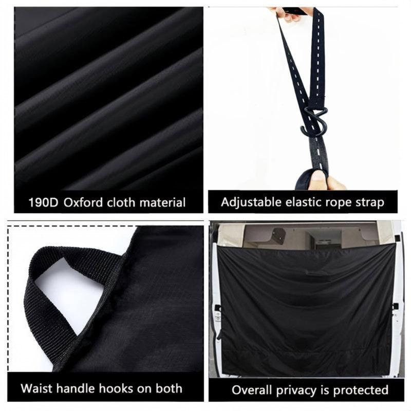 SUV Truck Adjustable Car Rear Door Window Shade Sun Blocking Curtain For Privacy Resting Outdoor Shower