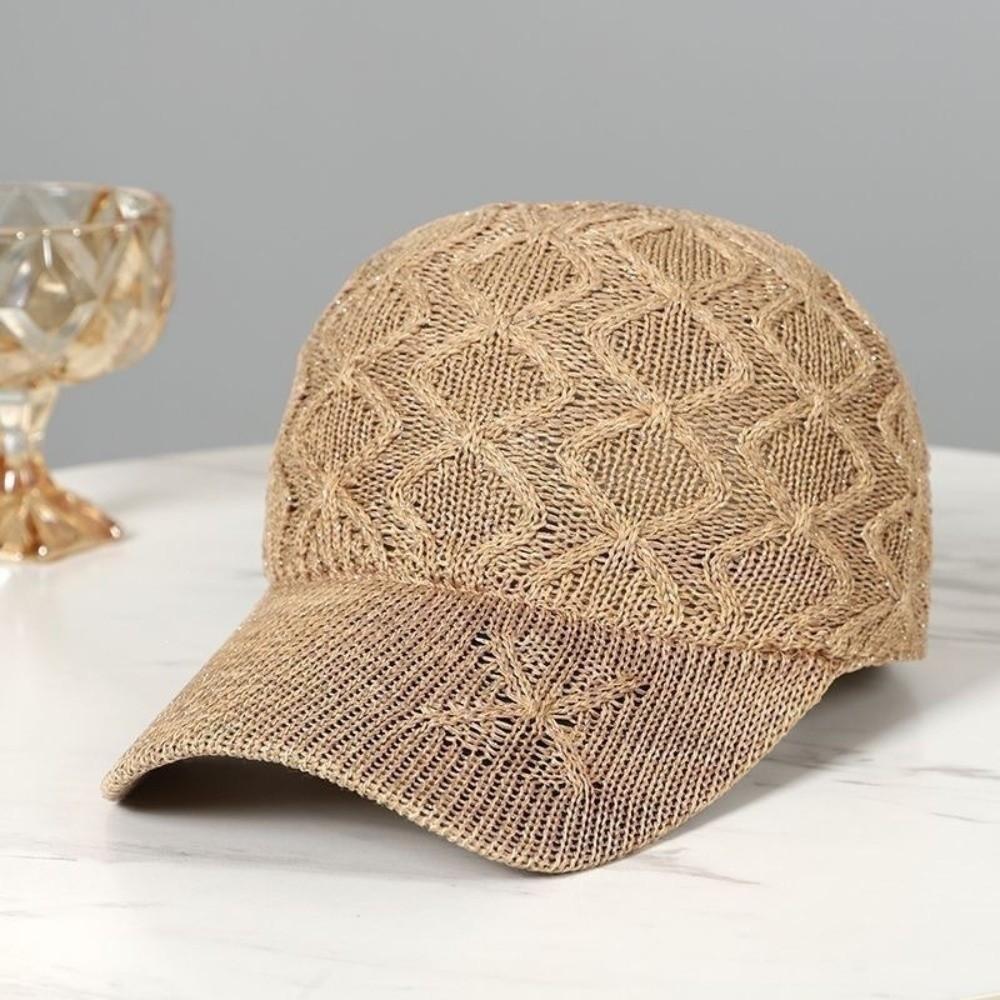 Adjustable Breathable Knit Hat Retro Adjustable Cap High Quality Mesh Hat Casual Wear