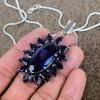 Amethyst Gemstone Handmade 925 Sterling Silver Jewelry Pendant 2.48" KKG-293