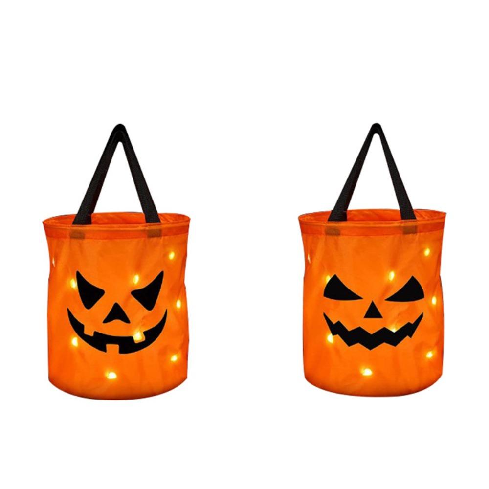 Halloween Candy Bag Candy Storage Bucke Thanksgiving Gift Basket Halloween Trick or Treat Bags