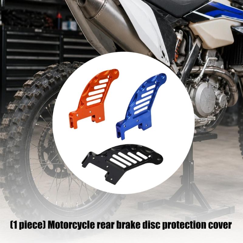 Slotted Motorcycle Rear Brake Disc Guard with Multiple Mounting Openings, Aluminum Body and Smooth Anodized Finish For MC125 MC250 MC250F MC350F