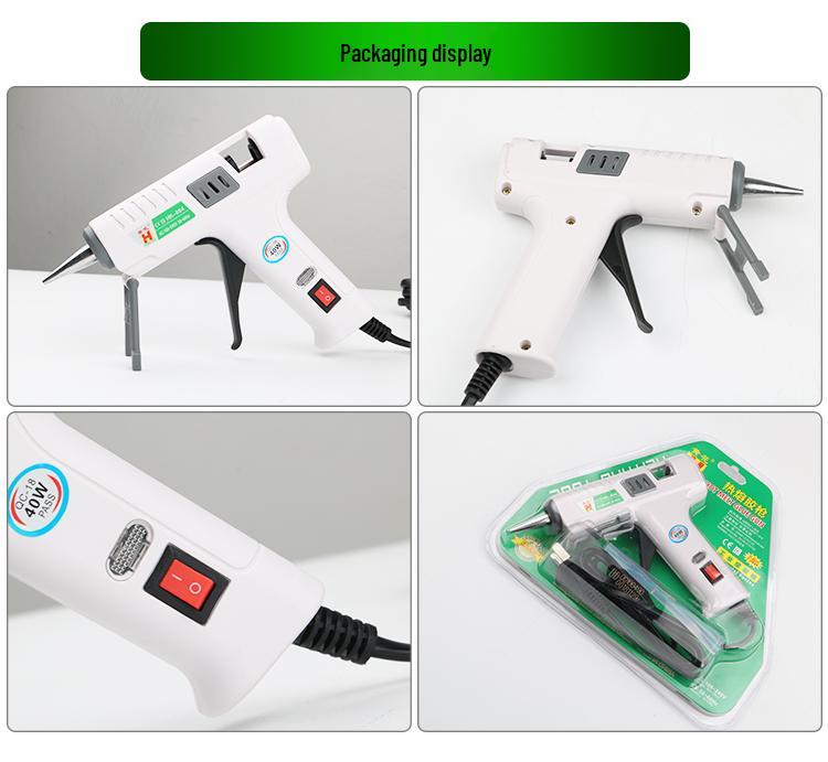 40W Yellow Flower Industrial Glue Gun for Crafts & Home Use - Fast-Melting, Child-Safe Hot Melt Glue Gun