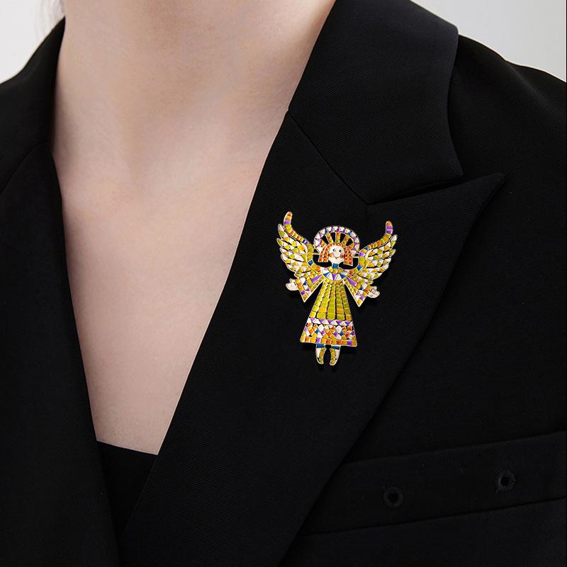 Painted Angel Girls Wings Unisex Vintage Accessory Brooch