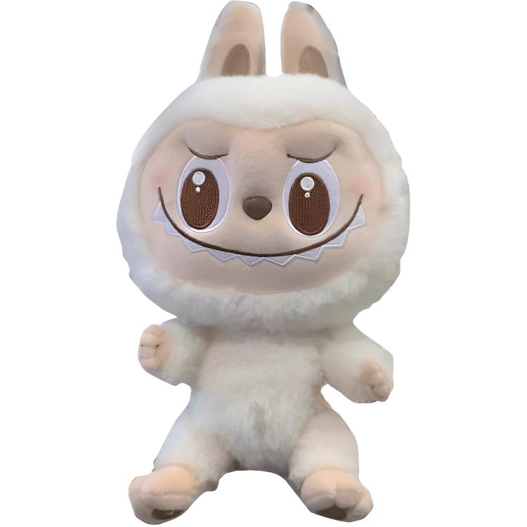 New POP MART Labubu Plush Doll White, Medium Size Trendy Figures 35cm PPMT-2407-0052