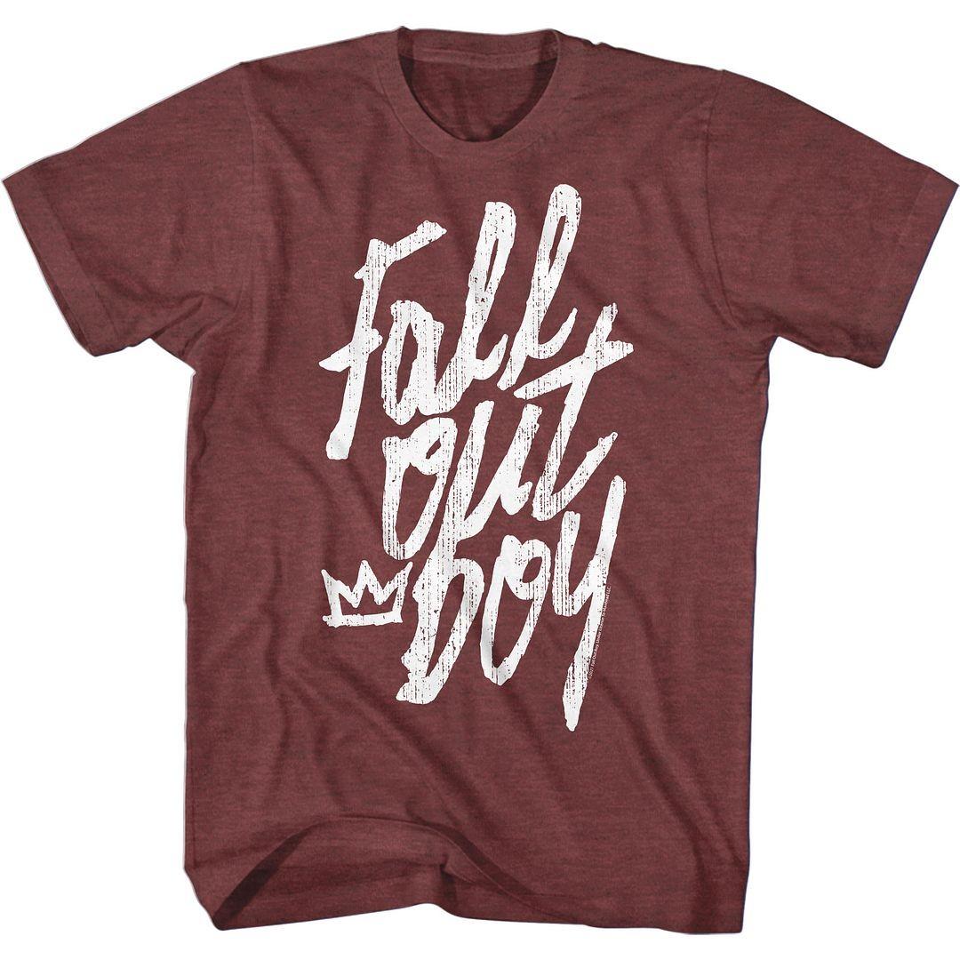 Рукописная музыкальная футболка с логотипом Fall Out Boy S