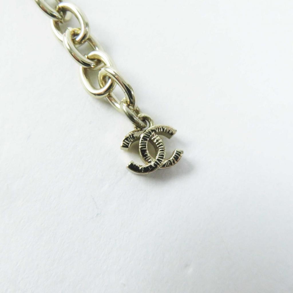 Excellent CHANEL Necklace MADEMOISELLE Rhinestone COCO Mark Gold Women Y22X Used