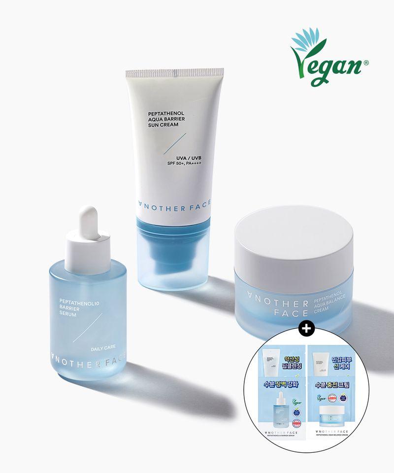[3-Piece Set] Peptatenol Serum 40ml + Cream 50ml + Sunscreen 50ml (+ Free Sample Kit)
