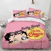 Cartoon Betty Duvet Cover Pillowcase Bedding Set BoyGirl Bedroom Decoration ChildrenGift Single Double Large SizeZip Duvet Cove