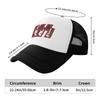 Black Red Mixed Color Kiss Music Band Summer Mesh Baseball Caps For Mens Personalized Female Beach Sunscreen Hats Trucker Cap