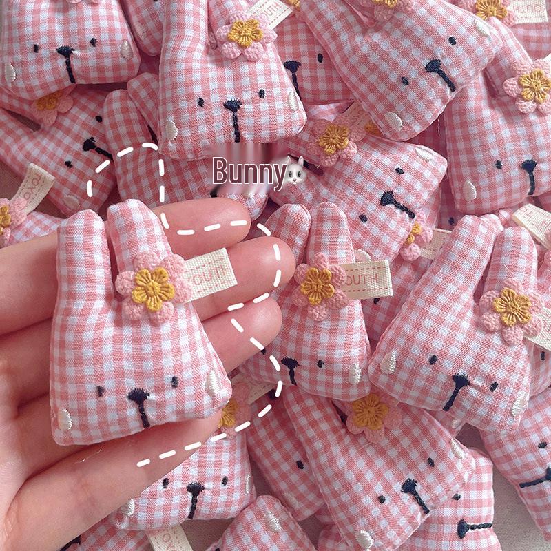 Cute Cartoon Rabbit Doll Head Cotton Brooch DIY Accessory