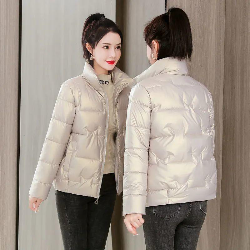 

несмываемая новая утолщенная хлопковая подкладка женская короткая свободная хлопковая подкладка куртка с воротником-стойкой женские пуховые хлопковые подкладки L 80-46.5 kg чёрный