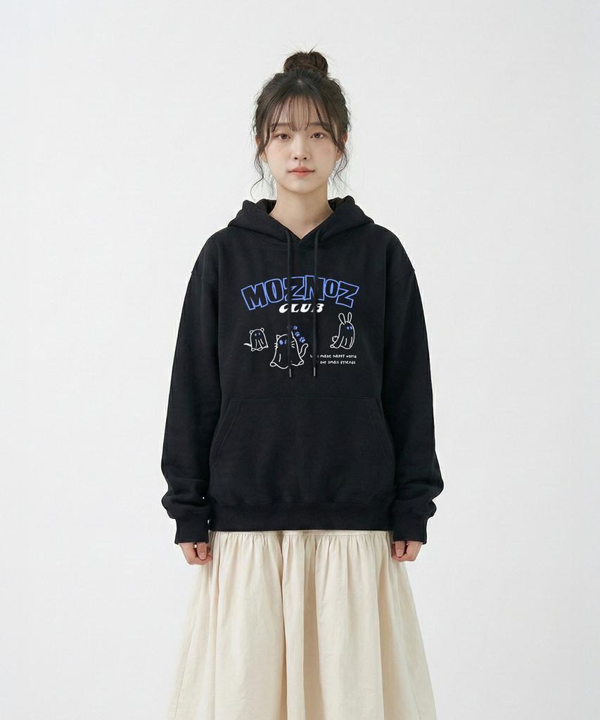 Small Friends Oversized Hoodie Black