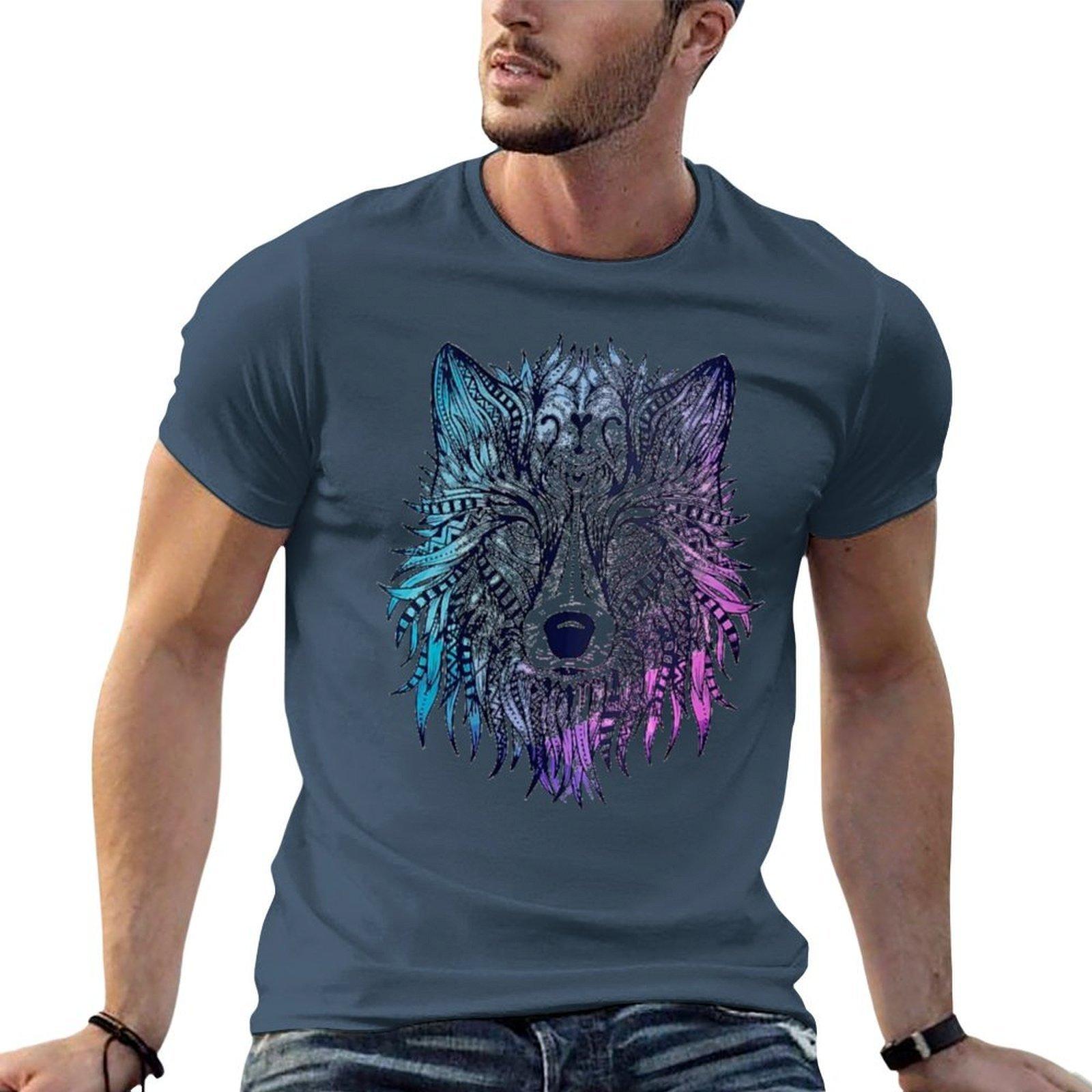 Wolf Tshirt Sporty Breathable Short Sleeve Tshirt S