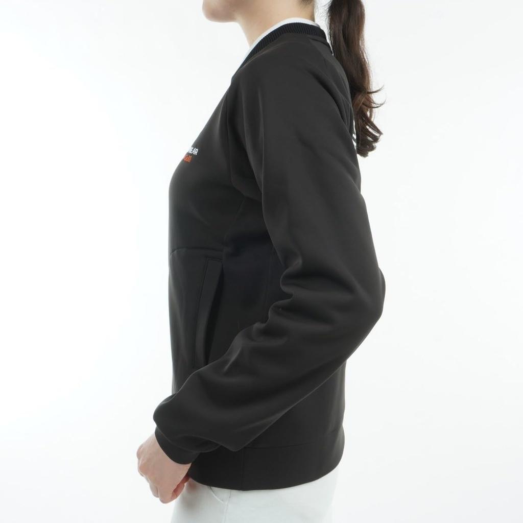 Munsingwear ENVOY Crew Neck Cut and BK00 Sew, Lightweight, Stretch, Sporty, Golf, MG4FSW52L, Women's, (Black)