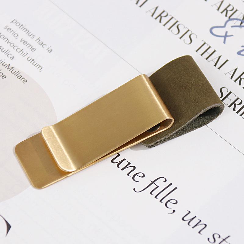 Brass Clip & Pen Holder for Laptops and Planners