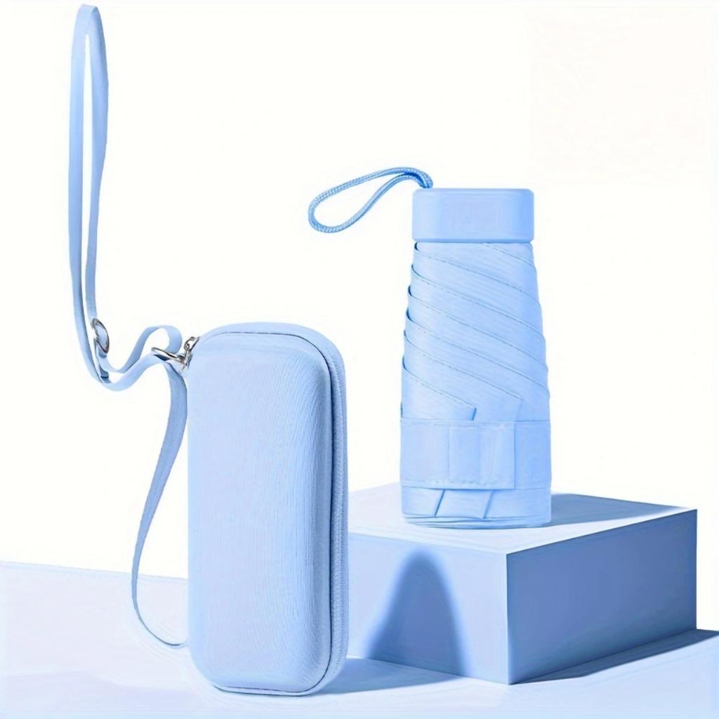 The New Convenient Mini Umbrella That Can Be Carried Cross-body In a Card Holder, Rain Or Shine, 99% Sun Protection