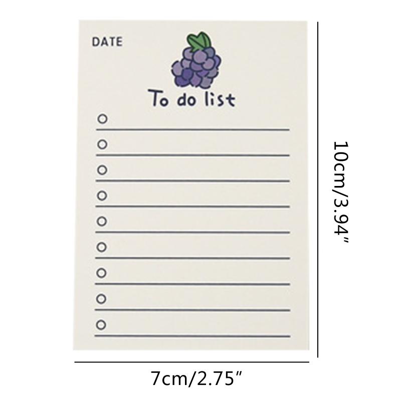 50-sheet Note Pad Message Notes Chesk List To Do List Memo Writing Pads Scarpbook Stationery Office School Supplies