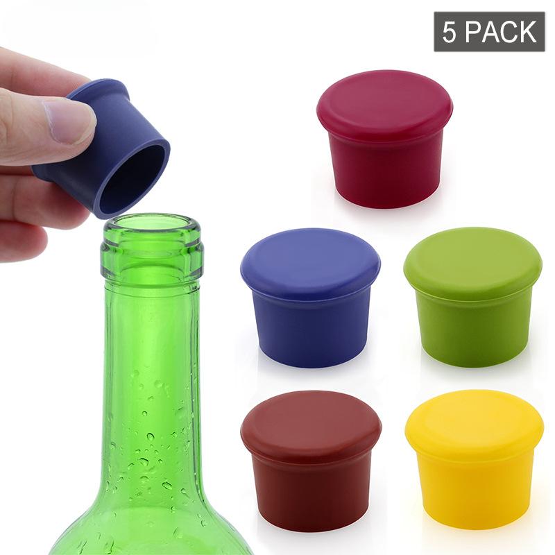 Silicone Bottle Stopper Environmentally Friendly Red Wine Bottle Cap Universal Beer Sealing Stopper Champagne Bottle Stopper