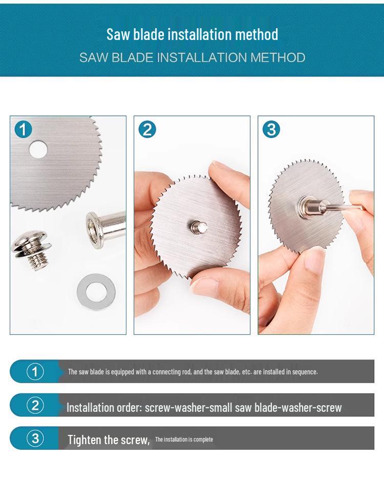 High-Speed Mini Circular Saw Blade for Woodworking and Plastic Cutting with Electric Drill or Grinder
