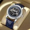 Rotating Gypsy Star Empty Disc Diamond Watch Men'S Fashion Sun Moon Star Waterproof Luminous Men'S Watch