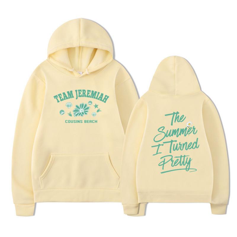 New The Summer I Turned Pretty Printed Loose Hooded Sweater Hoodie