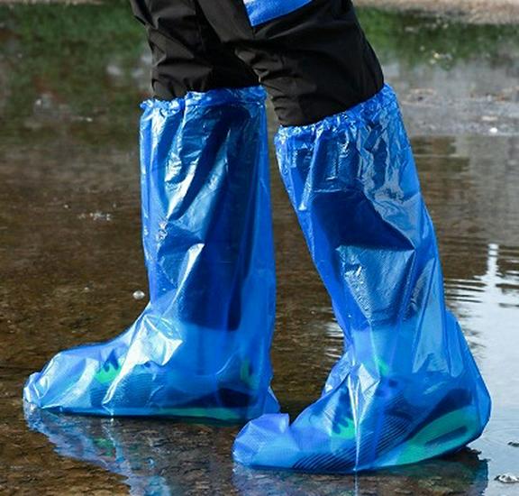 Durable Waterproof Transparent Overshoes - Non-slip Disposable High-top Rain Boots