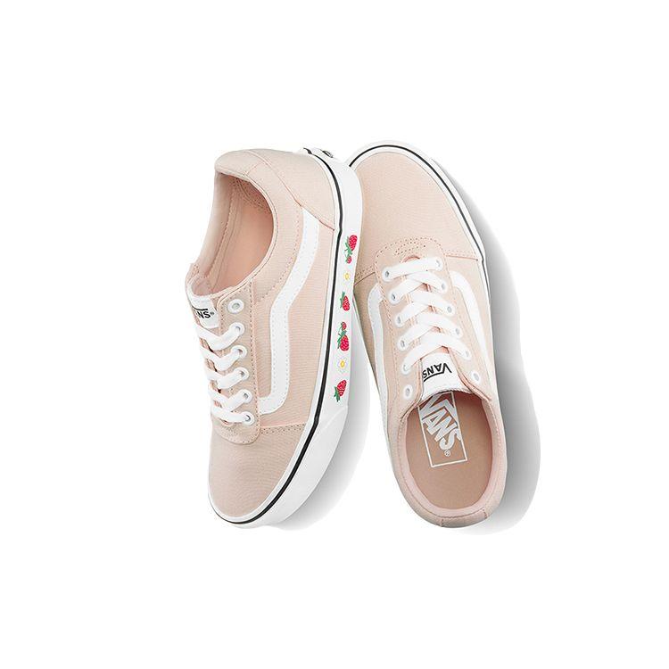 Vans Ward Strawberry Print Casual Low Top Skate Shoes Women sneaker Peach-Pink VN0A3IUN57W