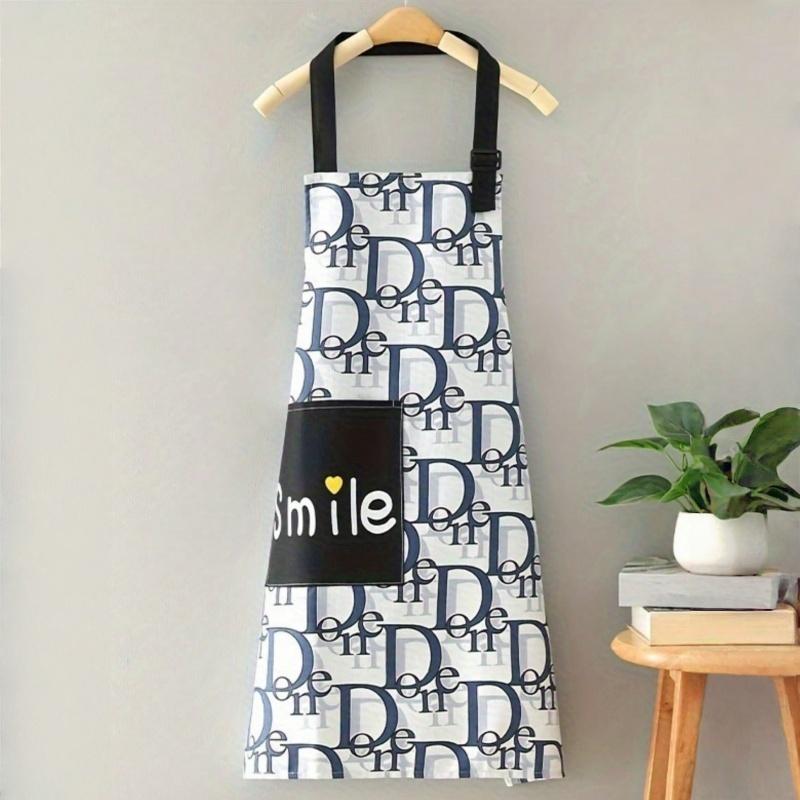 1pc Cooking Apron High quality and creatively designed kitchen aprons with adjustable pockets, perfect for cooking and chef use