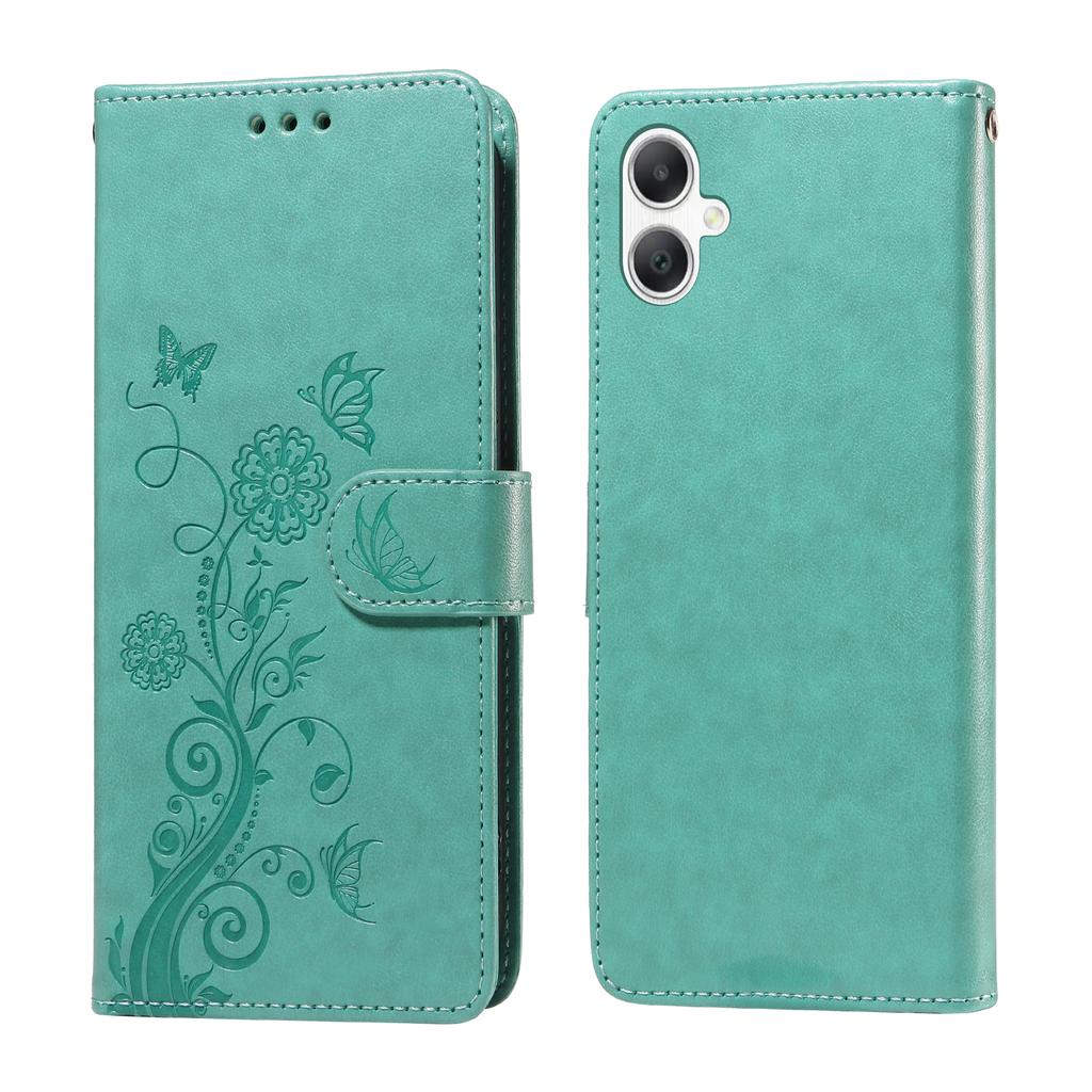 For Samsung Galaxy A07 4G/A06 4G/A06 5G Leather Case Butterfly Floral Imprint Wallet Stand Cover