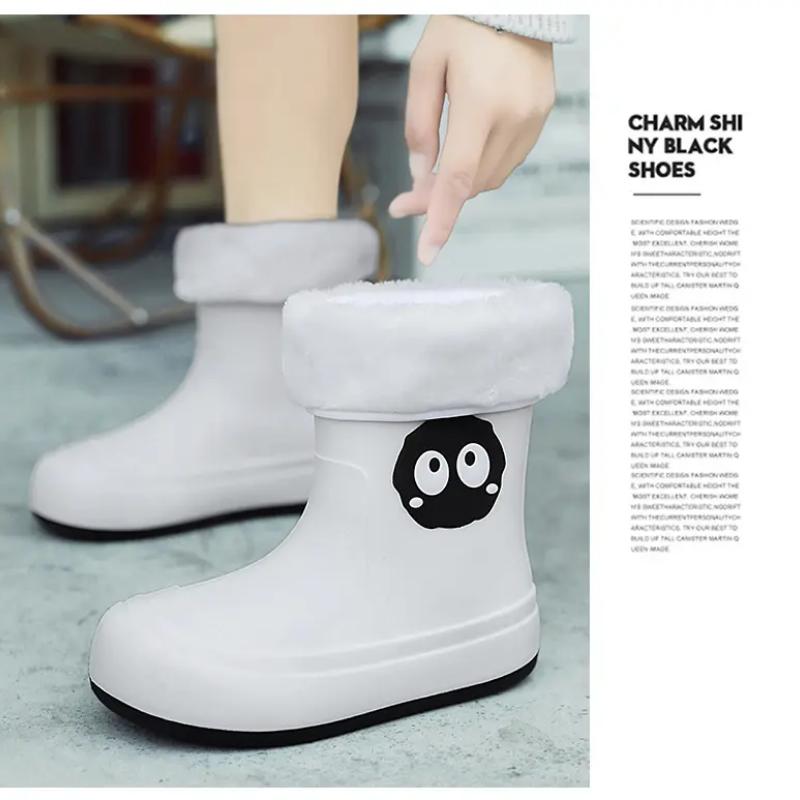 Модные новые женские нескользящие резиновые сапоги — фото 3