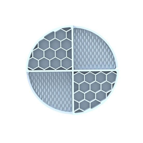 Dog Lick Mat Anxiety Relief Anti-choking Pet Food Mat Slow Feeder Bowl A светло-синий