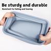 4pcs Large Capacity Silicone Lunch Box Rectangular Fresh Keeping Box Foldable Lunch Box  Adult